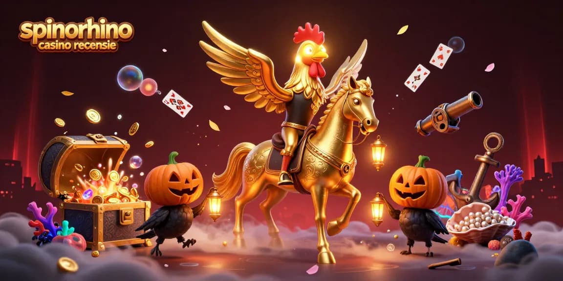 Spinorhino casino recensie biedt inzicht in de casinowereld met een visueel rijke 3D-afbeelding.