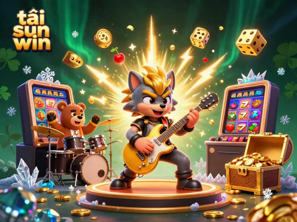 Experience excitement with the vibrant scene showcasing various engaging elements to tải sun win and enter the digital gaming arena.