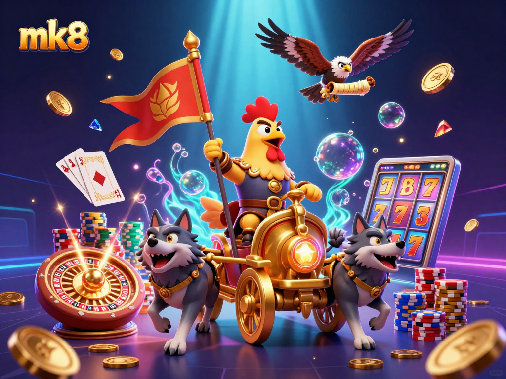 Engage with mk8 in thrill-packed gambling as the rooster warlord leads a dynamic casino scene.